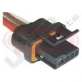 Delco dynamo plug 4pin met 4x 150mm lead P-L-I-S