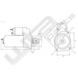 Starter 12V 1.9KW