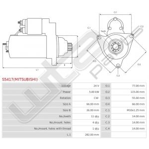 Starter Mitsubishi origineel