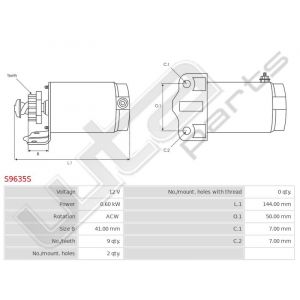 Starter 12V 0.6KW