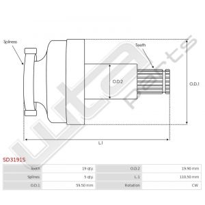 Bendix Standaard 19T 5SPL L110.50