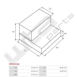 Rubberblok 15x10x25