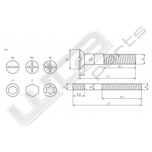 Inbusbout M5x0,8 49.50mm