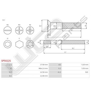 Bout M6x1.0 17.50mm