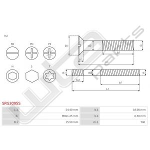 Torxbout T40 M8x1.25 24.4