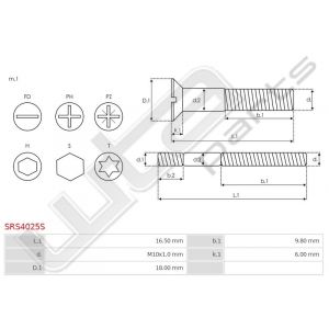 Bout M10x1.0 16.50