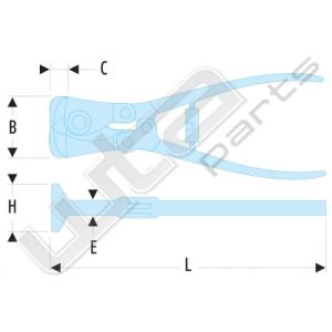 Facom kopkniptangen 22cm