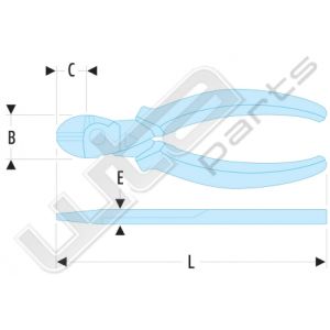 Facom zijkniptang harde draad, geisoleerdd tot 1000 volt