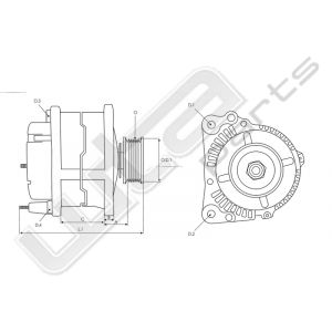 Dynamo Valeo gereviseerd 12V 70A