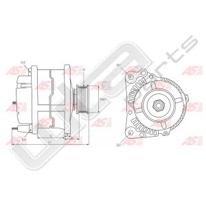 Dynamo Bosch gereviseerd 12V 110A