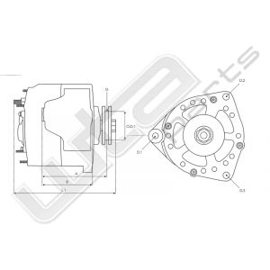 Dynamo 24V 100A +W