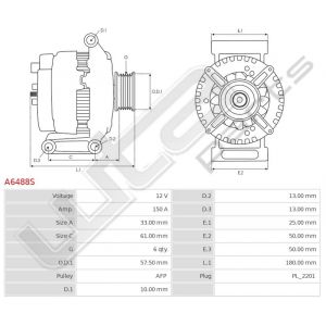 Dynamo 12V 150A