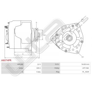 Dynamo gereviseerd Denso 12V