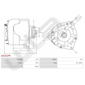 Dynamo gereviseerd Denso 12V