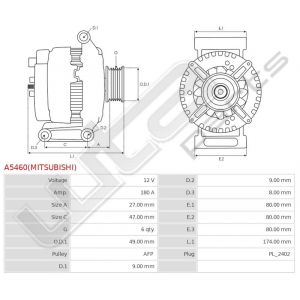 Dynamo origineel Mitsubishi