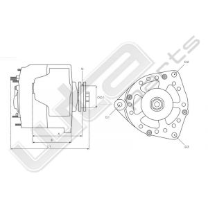 Dynamo origineel Mitsubishi 12V 50A