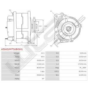 Dynamo Mitsubishi origineel