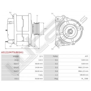 Dynamo Mitsubishi origineel