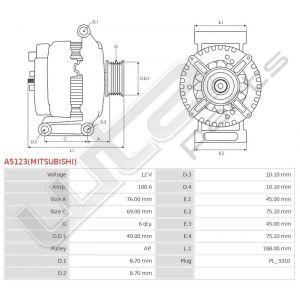 Dynamo Mitsubishi origineel