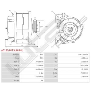 Dynamo Mitsubishi origineel