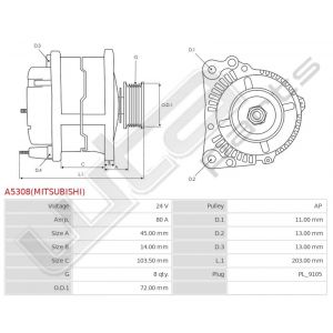 Dynamo Mitsubishi origineel