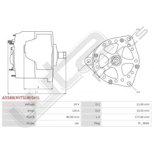 Dynamo Mitsubishi origineel