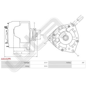 Dynamo Marelli gereviseerd 12V 33A