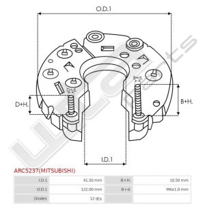 Gelijkrichter origineel Mitsubishi