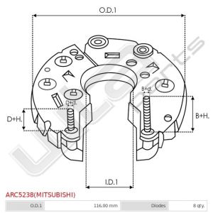 Gelijkrichter origineel Mitsubishi