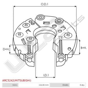 Gelijkrichter origineel Mitsubishi