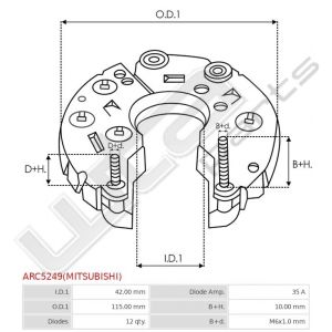 Gelijkrichter origineel Mitsubishi
