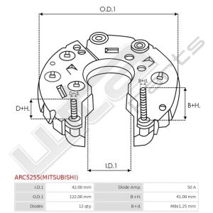 Gelijkrichter origineel Mitsubishi