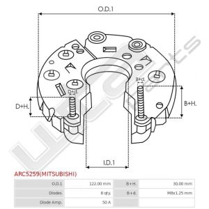 Gelijkrichter origineel Mitsubishi