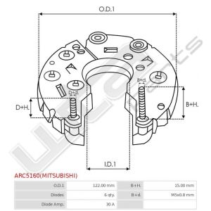 Gelijkrichter Mitsubishi origineel