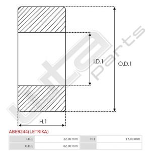 Lager kit Lektrika origineel 22x62x17