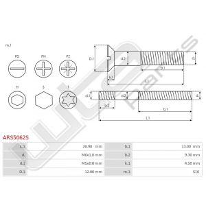 Draadeind M6x1.0