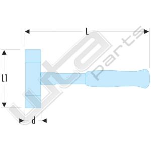 Facom 216 terugstootloze hamers uit n stuk 5050mm