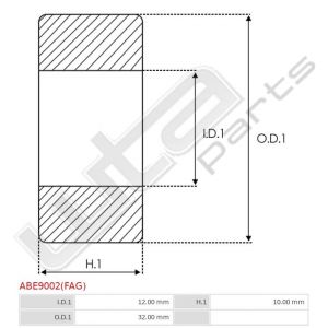 Kogellager FAG 12x32x10