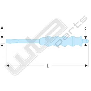 Facom beklede ritsbeitel l. 180mm