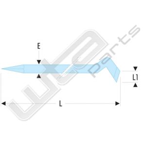 Facom koevoet ,extra gebogen,450mmdiam.16mm