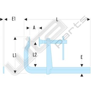 Facom lijmtang, schuifklem 100cm larg