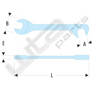 Facom steeksleutel micromechanica, bek 15 en75 gebogen kop