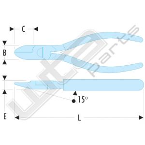 Facom zijkniptangen voor kunststof 14cm