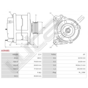 Dynamo 12V 180A