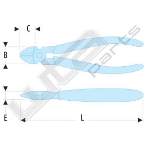 Facom 405 precisie zijkniptangen met axiale snijvl