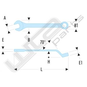 Facom verdiepte ringsteeksleutel 10 mm