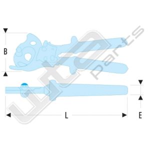 Facom draadkniptang met ratel, geisoleerd 52md tot 1000 volt 52mm