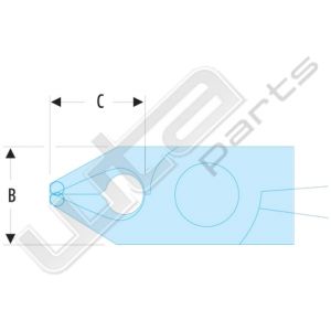 Facom tang met schuine bek 70