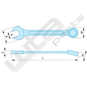 Facom ringsteeksleutel inch 1 vonkvrij