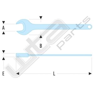 Facom 45 steeksleutels zware uitvoering, 34mm